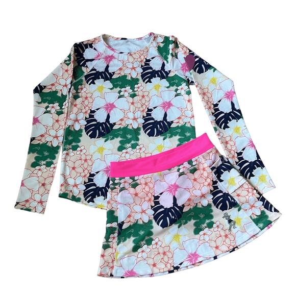 RunningSkirts Other - Kona Run Love Tropical Long Sleeve Performance Top & Matching Running Skirt